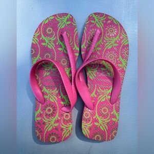 Havaianas Pink and Green Patterned Sandals